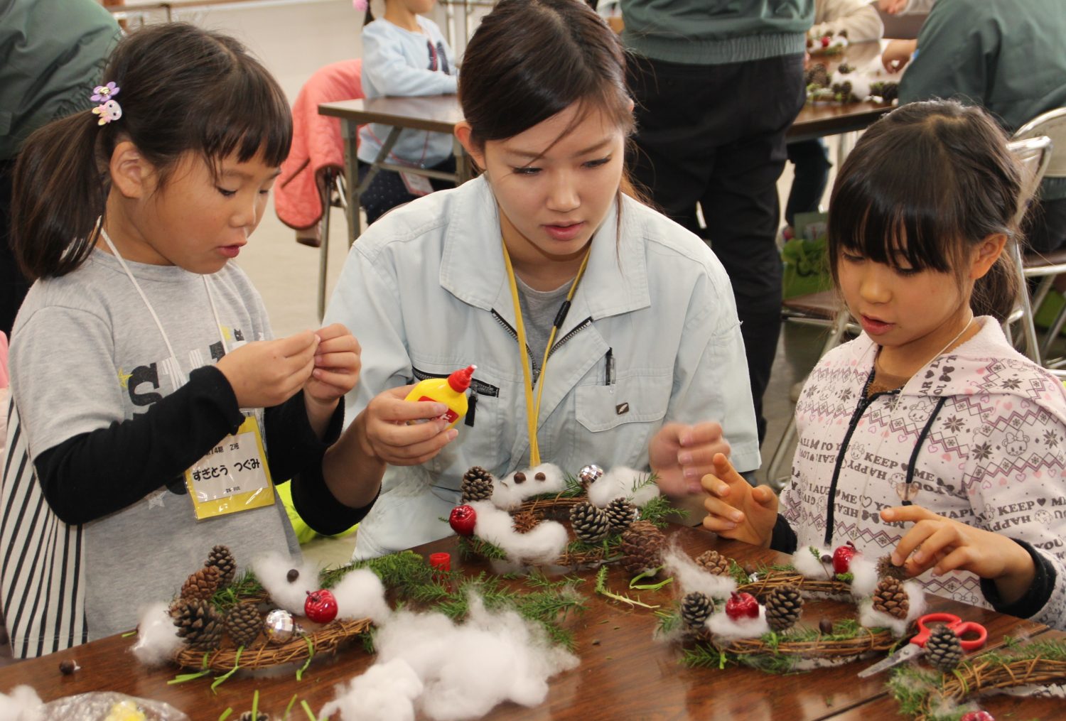 ユズ加工場見学&X’masリース作り「ちゃぐりん塾」修了式の写真(高知県高知市)