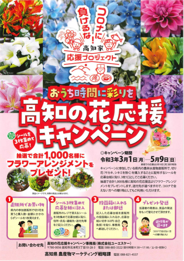 3 1 5 9 高知の花応援キャンペーン実施中 公式 Ja高知県