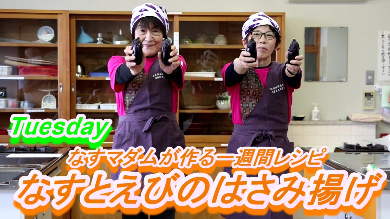 「なすとえびのはさみ揚げ」レシピ公開 YouTube動画などで発信‼の写真(高知県高知市)